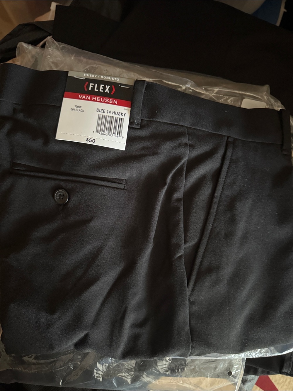 Van Heusen Black FLEX Dress Slacks